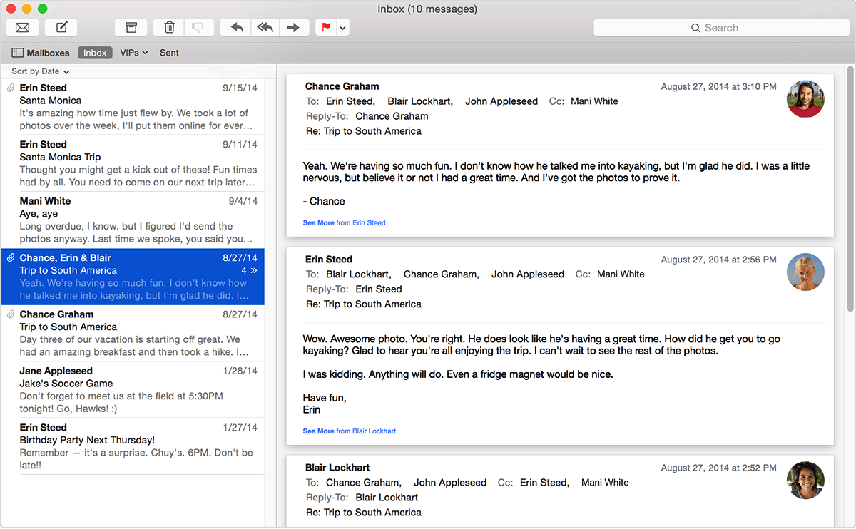 voice for email mac