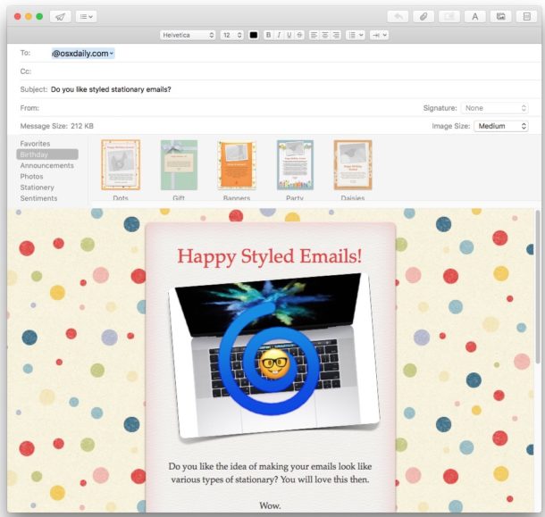 free email stationery for mac mail